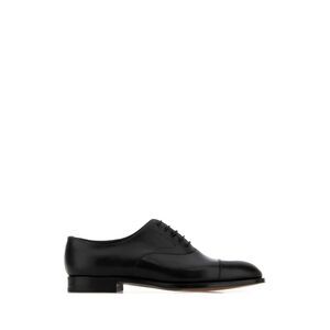 Edward Green Men Black Leather Chelsea Lace-Up Shoes